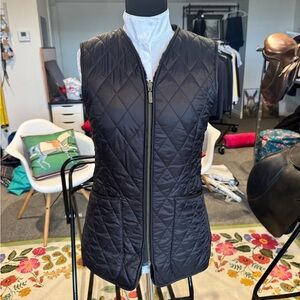 Barbour Women's Black Quilted/Fur Reversible Vest